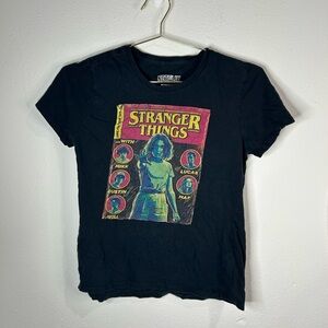 Netflix Stranger Things Graphic T-Shirt Black Size Small Eleven Retro Tee
